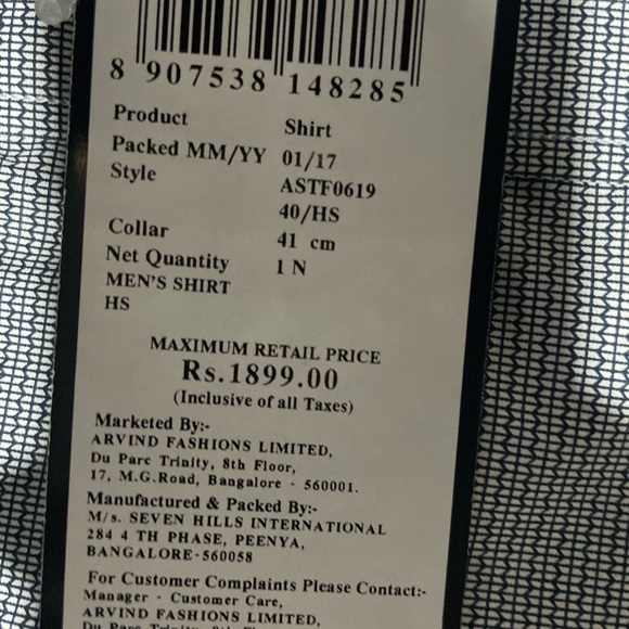 Arrow half sleeve shirt for men. New. Size 41 - Picture 5 of 8